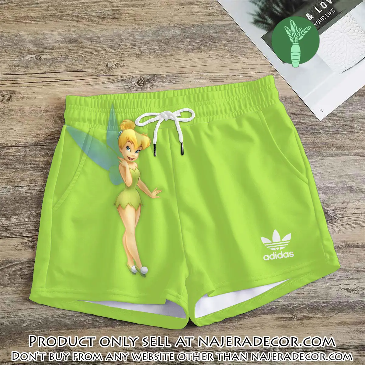 Premium tinker bell in adidas women shorts lady beach shorts wms1073 njr3821956